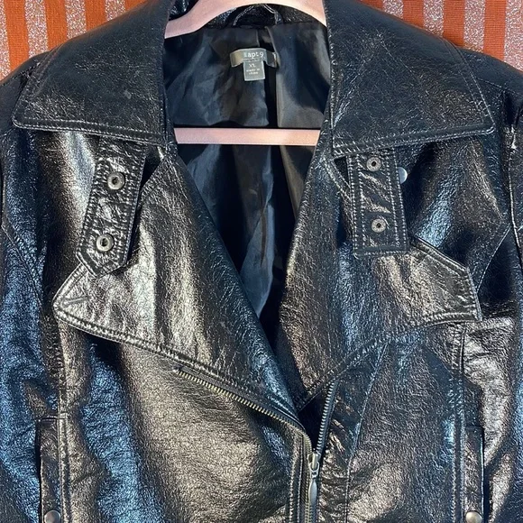 “Apt. 9” Black Faux Leather Jacket - Picture 4 of 12